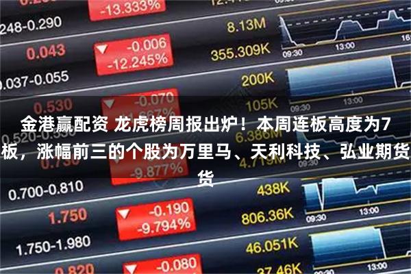 金港赢配资 龙虎榜周报出炉！本周连板高度为7板，涨幅前三的个股为万里马、天利科技、弘业期货